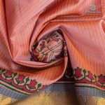Silk Cotton Printed Sarees – Peach SASSC0035692 - Image 2
