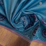 Silk Cotton Printed Sarees – Light Blue SASSC0035694 - Image 2