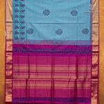 Silk Cotton Printed Sarees – Light Blue SASSC0035694 - Image 4