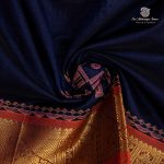 Silk Cotton Printed Sarees – Dark Navy Blue SASSC0035697 - Image 2