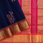 Silk Cotton Printed Sarees – Dark Navy Blue SASSC0035697