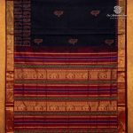 Silk Cotton Printed Sarees – Dark Navy Blue SASSC0035704 - Image 4