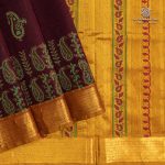 Silk Cotton Printed Sarees – Dark Brown SASSC0035707