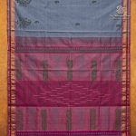 Silk Cotton Printed Sarees – Bluish Grey SASSC0035709 - Image 4