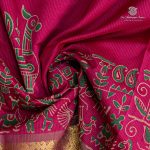 Silk Cotton Printed Sarees – Rani Pink SASSC0035710 - Image 2