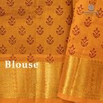 Silk Cotton Printed Sarees – Dark Brown SASSC0035712 - Image 3