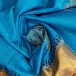Silk Cotton Printed Sarees – Light Blue SASSC0035713 - Image 2