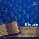 Silk Cotton Printed Sarees – Dark Blue SASSC0035716 - Image 3