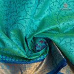 Silk Cotton Printed Sarees – Seafoam Green SASSC0035717 - Image 2