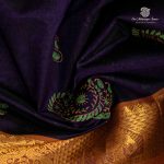 Silk Cotton Printed Sarees – Dark Navy Blue SASSC0035718 - Image 2