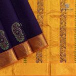 Silk Cotton Printed Sarees – Dark Navy Blue SASSC0035718
