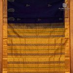 Silk Cotton Printed Sarees – Dark Navy Blue SASSC0035718 - Image 4