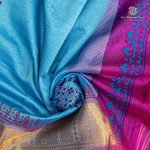 Silk Cotton Printed Sarees – Light Blue SASSC0035719 - Image 2