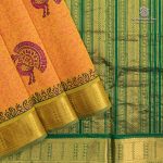 Silk Cotton Printed Sarees – Fire Orange SASSC0035721