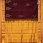 Silk Cotton Printed Sarees – Dark Brown SASSC0035722 - Image 4
