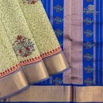 Silk Cotton Printed Sarees – Light Greenish Beige SASSC0035723