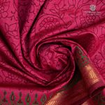 Semi Silk Cotton Printed Sarees – Rouge Pink SASPC35727 - Image 2