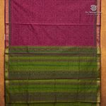Semi Silk Cotton Printed Sarees – Rouge Pink SASPC35727 - Image 4
