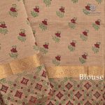 Semi Silk Cotton Printed Sarees – Tan SASPC35728 - Image 3