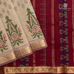 Semi Silk Cotton Printed Sarees – Ivory SASPC35733