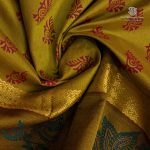 Semi Silk Cotton Printed Sarees – Sambangi Yellow SASPC35734 - Image 2
