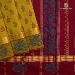 Semi Silk Cotton Printed Sarees – Sambangi Yellow SASPC35734