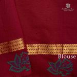 Semi Silk Cotton Printed Sarees – Sambangi Yellow SASPC35734 - Image 3