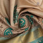 Semi Silk Cotton Printed Sarees – Cream SASPC35735 - Image 2