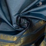 Semi Silk Cotton Printed Sarees – Bluish Grey SASPC35736 - Image 2