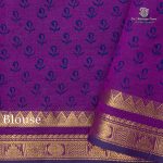 Semi Silk Cotton Printed Sarees – Bluish Grey SASPC35736 - Image 3