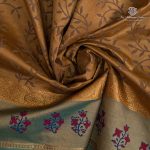 Semi Silk Cotton Printed Sarees – Dark Beige SASPC35740 - Image 2