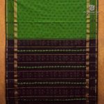 Semi Silk Cotton Printed Sarees – Olive Drab SASPC35743 - Image 4