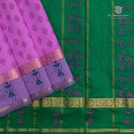 Semi Silk Cotton Printed Sarees – Heliotrope Purple SASPC35744