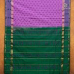 Semi Silk Cotton Printed Sarees – Heliotrope Purple SASPC35744 - Image 4