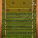 Semi Silk Cotton Printed Sarees – Oak Brown SASPC35745 - Image 4