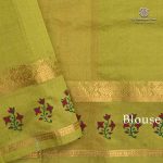 Semi Silk Cotton Printed Sarees – Red Orange SASPC35746 - Image 3