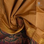 Semi Silk Cotton Printed Sarees – Salt caramel SASPC35748 - Image 2