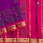 Semi Silk Cotton Printed Sarees – Dark Majenta SASPC35751