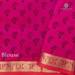 Semi Silk Cotton Printed Sarees – Dark Majenta SASPC35751 - Image 3