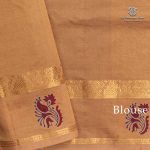 Semi Silk Cotton Printed Sarees – Dark Brown SASPC35752 - Image 3