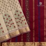 Semi Silk Cotton Printed Sarees – Ivory SASPC35755