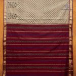 Semi Silk Cotton Printed Sarees – Ivory SASPC35755 - Image 4