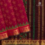 Semi Silk Cotton Printed Sarees – Burgundy SASPC35757