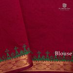 Semi Silk Cotton Printed Sarees – Faded Red SASPC35758 - Image 3