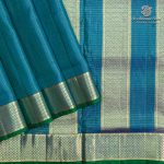 10 Yards Pure Silk Sarees - Peacock Blue and Green SASTPS35761