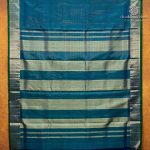 10 Yards Pure Silk Sarees - Peacock Blue and Green SASTPS35761 - Image 3