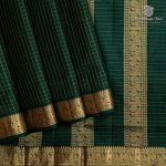 10 Yards Pure Silk Sarees - Dark Green SASTPS35763
