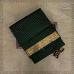 10 Yards Pure Silk Sarees - Dark Green SASTPS35763 - Image 4