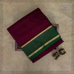 10 Yards Pure Silk Sarees - Burgundy SASTPS35764 - Image 4