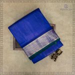 10 Yards Pure Silk Sarees - MS Blue SASTPS35766 - Image 4